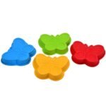 Butterfly Shape Cake Cup Liners I Silicone Baking Cups I Muffin Cupcake Cases I Microwave or Oven Tray Safe I Molds for Handmade Soap, Biscuit, Chocolate, Muffins, Jelly Pack of 4