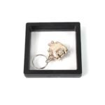 Nail Clipper Keychain Set with 3D Floating Frame Display Case | Portable Finger Nail Cutter & Novelty Keyring Gift (1 Set)