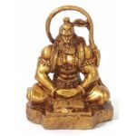 Resin Hanuman Ji Idol for Car Dashboard, Home & Office Desk - Bajrang Bali Murti for Protection from Negative Energy, Good Luck, Success and Prosperity (Black),