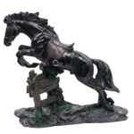 Handicraft Jumping Horse | 12?Inch | Brown | Premium Decorative Showpiece - 40 cm ( Black)