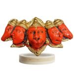 Panchmukhi Hanuman Idol for Main Door Entrance ?20cm Metal Murti | Bajrangbali Idol | Vastu Hanuman Statue for Home Decor Temple & Gifting | Multi-Color Hindu God Figurine